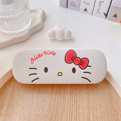 Sanrio Hello Kitty Cinnamoroll Kuromi Glasses Case Myopia Glasses Storage Box Anime Kawaii Cute Creative Travel Portable Girls Leedoar