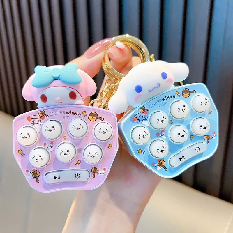 Sanrio Hello Kitty Game Console Mini Handheld Whack-a-mole Mini Decompression Game Console Children's Educational Toys Leedoar