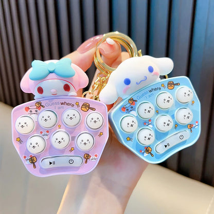 Sanrio Hello Kitty Game Console Mini Handheld Whack-a-mole Mini Decompression Game Console Children's Educational Toys Leedoar