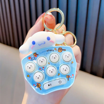 Sanrio Hello Kitty Game Console Mini Handheld Whack-a-mole Mini Decompression Game Console Children's Educational Toys Leedoar