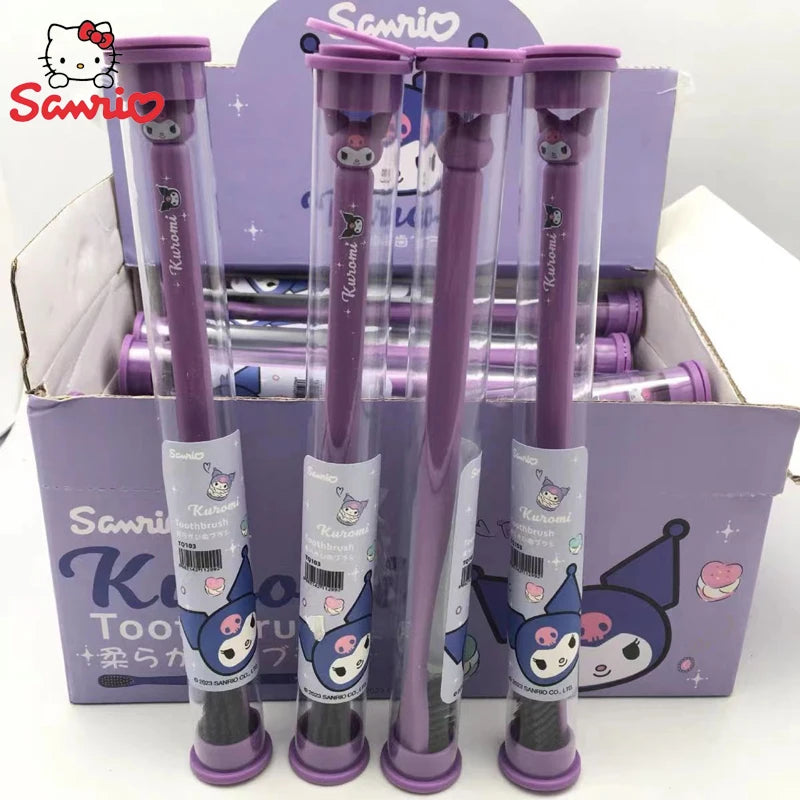 Sanrio Cepillo de dientes Anime Hello Kitty My Melody Kuromi Cinnamoroll Dibujos animados Estudiante Adulto Hogar Cepillo de dientes Limpieza Regalos 