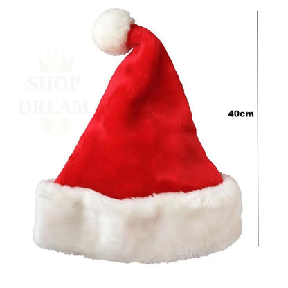 Santa Claus Beanie Red Velvet 40 cm Christmas Cap