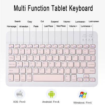 Teclado Bluetooth recargable K005C, inalámbrico, silencioso, delgado, mini teclado para tableta, teclado de oficina para iOS, Android, Windows, PC, iPad 