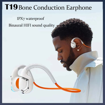 Bone Conduction Headphones Bluetooth 5.3 Wireless Earphones  Waterproof Sports Headset  for Workouts Running Leedoar