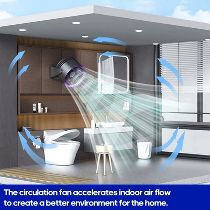 Ventilador elétrico sem fio 4000mah Ventilador circulador de ar portátil sem fio Ventilador de parede de mesa Resfriador de ar de teto Ventilador silencioso