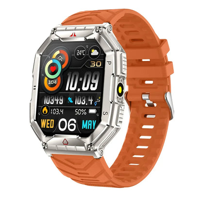 KR82 Sports Smart Watch Men Bluetooth Calls Lifestyle Waterproof Altitude Air Pressure Compass Function Outdoor Smartbracelet Leedoar