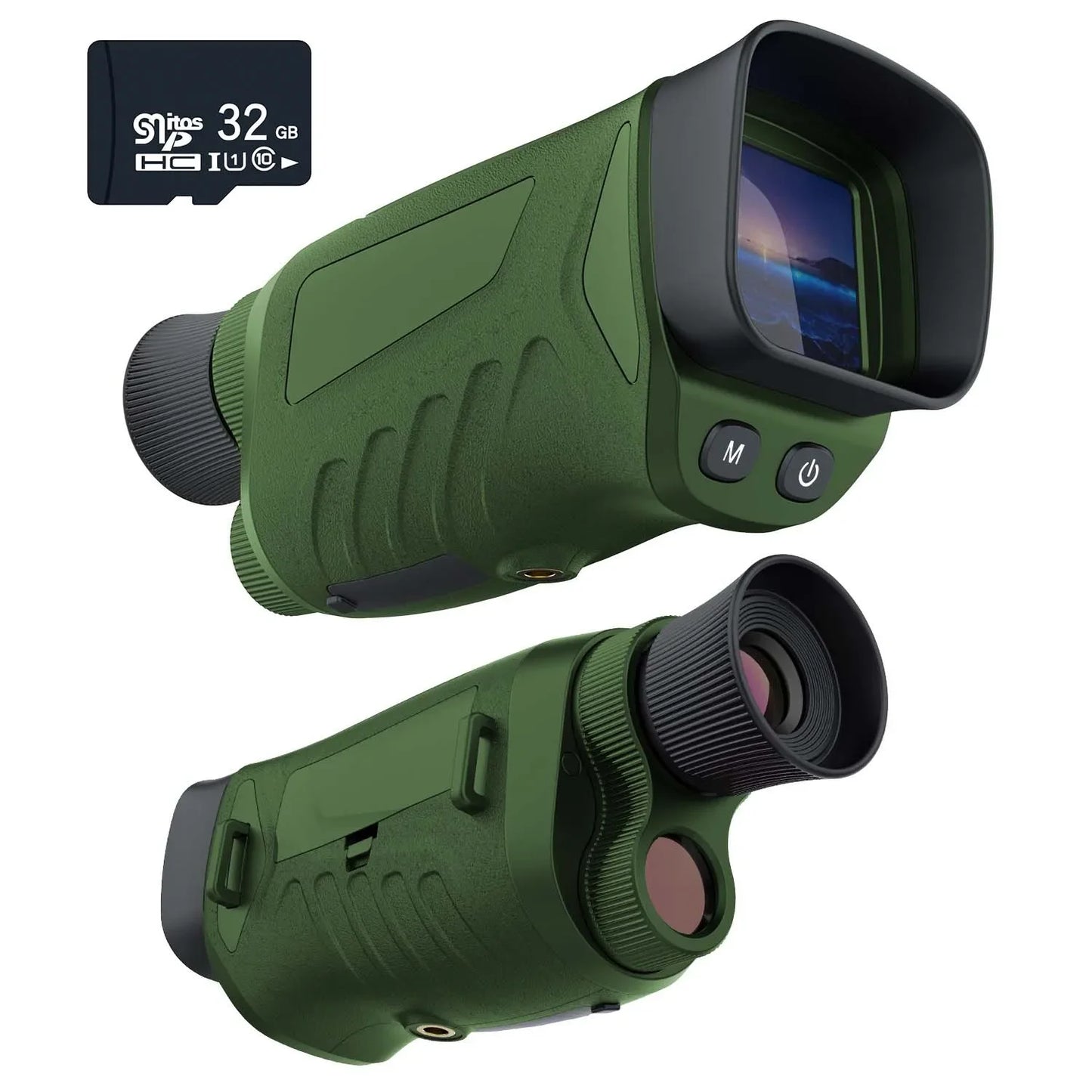 2inch Screen Night Vision Monocular 2.5K 25MM High Definition Video 8X Digital Zoom Goggles IR 300m Scope for Hunting Camping Leedoar