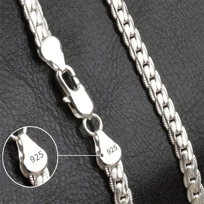 20-60cm silver color luxury brand design noble necklace chain for women, men fashion wedding engagement jewelry Leedoar