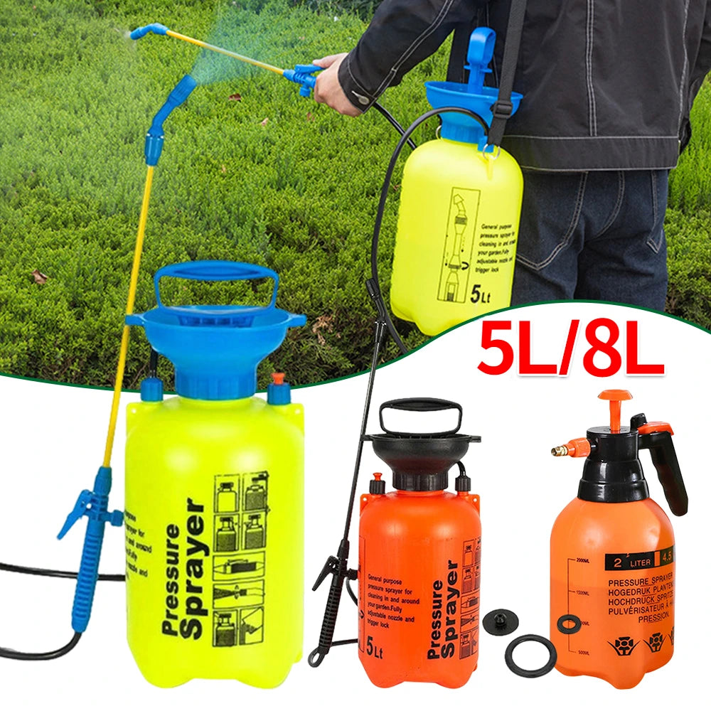 5L 8L Hand Pressure Sprayer Air Pressure Pump Sprayer for Garden Irrigation Gardening Tools and Equipment Mist Nozzle for Lawn Leedoar