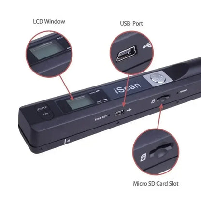 SMY USB2.0 Scanner portátil Mini scanner de documentos portátil A4 Scanner de livros JPG Formato PDF 300/600/900 DPI Biblioteca de escritório Banco