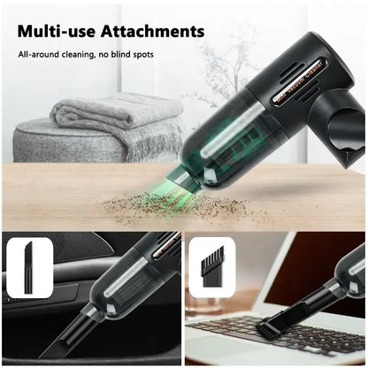 Car Vacuum Cleaner Cordless Rechargeable Handheld Vacuum for Car Sofa Desk Cleaning 180 Degree Foldable Mini Vacuum Cleaner Leedoar