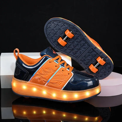 2024 The Latest Multi-functional Roller Skates for Boys and Girls with Light Flashing Wheel Shoes Leedoar