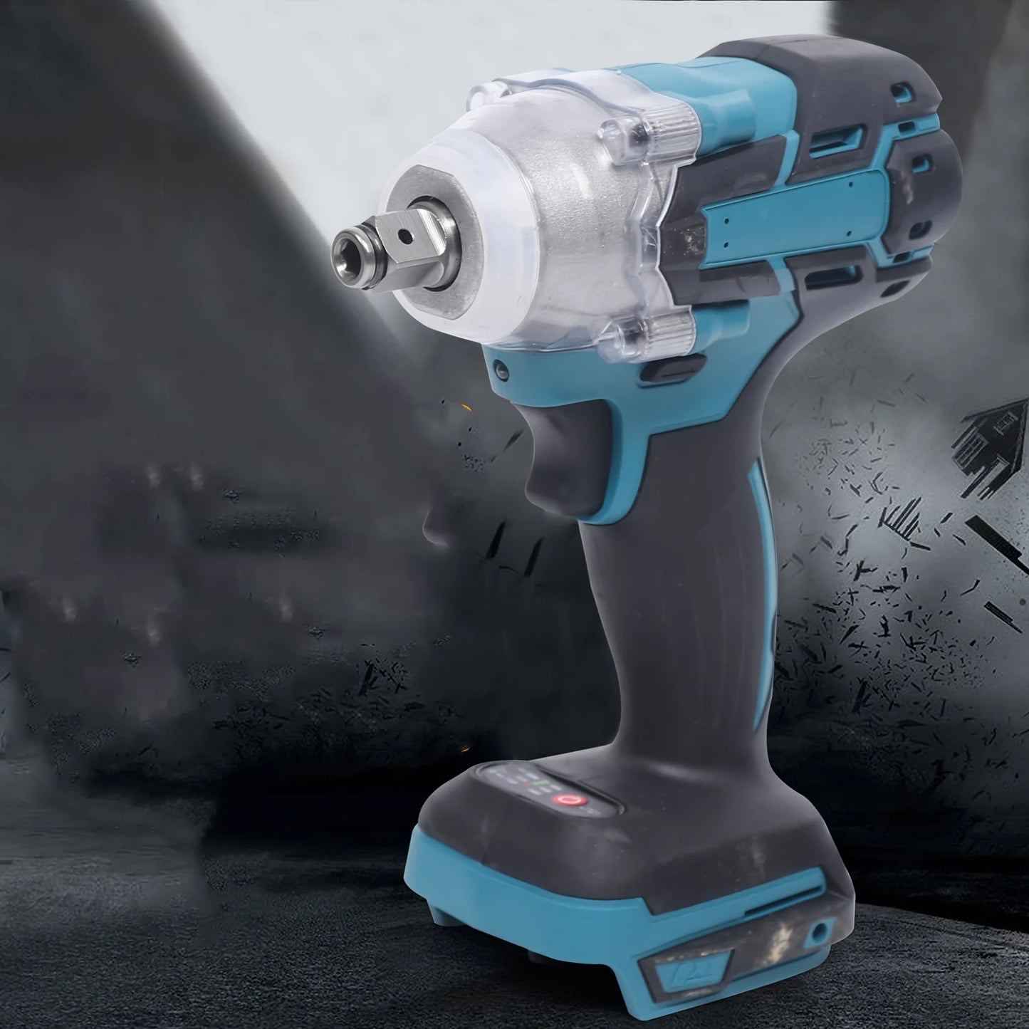 18V 2 in 1 Brushless Electric Impact Wrench 1/2Inch Household Power Tools 15000Amh Li Battery LED Light Adapt To Makita Battery