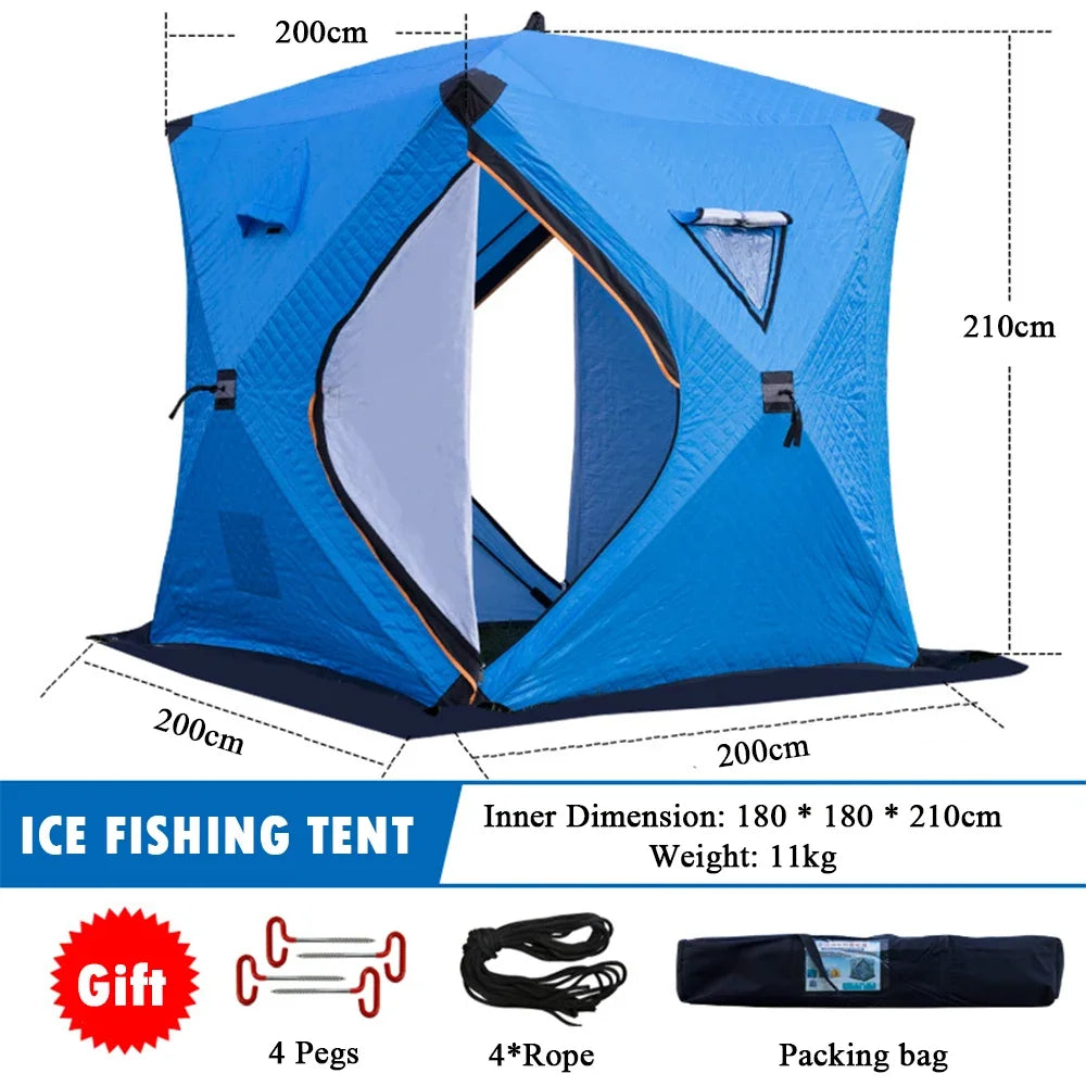 Portable Ice Fishing Tent Shelter - Easy Set-up Winter Fishing Tent