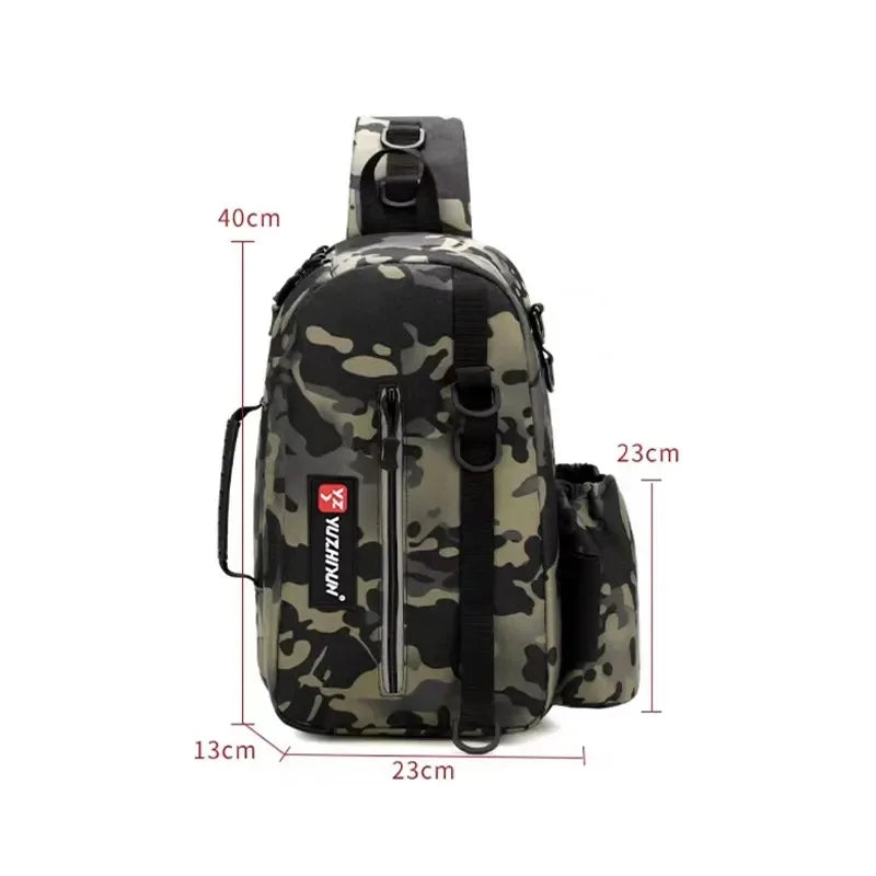 Multifunctional Fishing Bag Waterproof Large Capacity Outdoor Fishing Tackle Backpack Fishing Tackle Storage Travel Tote Bag Leedoar