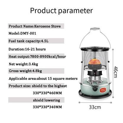 Kerosene Heating Stove Home Portable Portable Multifunctional Kerosene Stove Suitable for Outdoor Camping Ice Fishing Leedoar