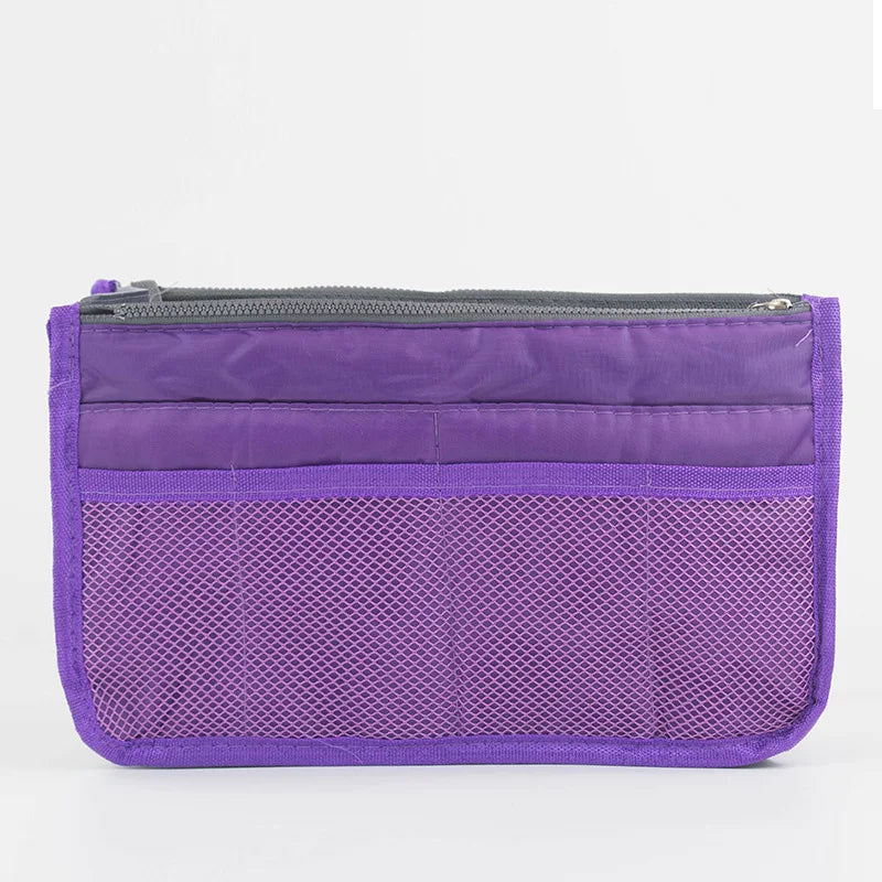 Bolsa de armazenamento de cosméticos de grande capacidade Nylon Inserir organizador de viagem Bolsa de mão Bolsa de cosméticos Bolsa de maquiagem feminina Bolsa de beleza