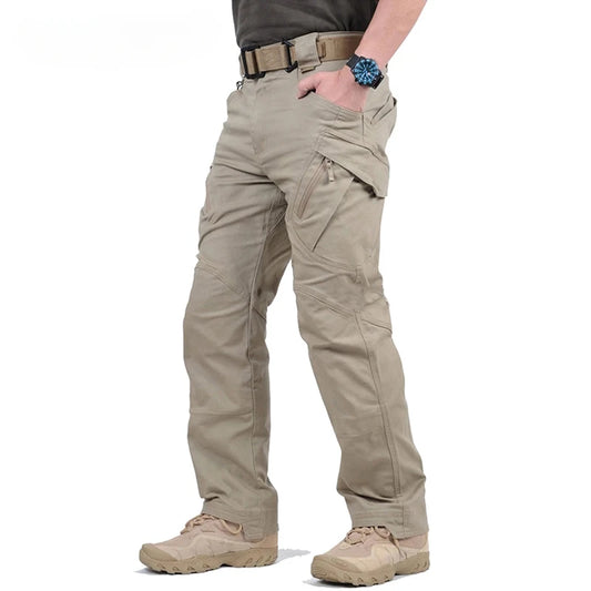 Pantalones tácticos para hombre, pantalones cargo con múltiples bolsillos, pantalones de combate de algodón, pantalones casuales de policía, pantalones de trabajo para senderismo para hombre 