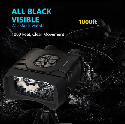 Binóculo UHD WIFI 5K N016 Telescópio de visão noturna de 4 polegadas 52MP Zoom digital 10X Binóculos infravermelhos de 300M para caça e acampamento