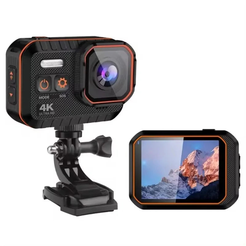 16MP Underwater Video Cameras 4K Waterproof Action Camera Wifi For Outdoor With Remote Control Action Sports Camera Accessories Leedoar