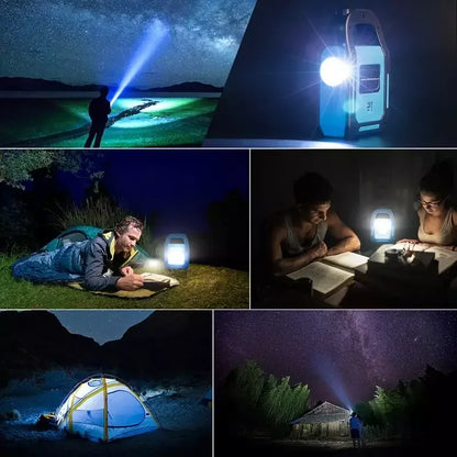 Solar Charger Emergency Light Flashlight Portable LED Rechargeable Multi-Function Highlight Waterproof Camping Light Leedoar