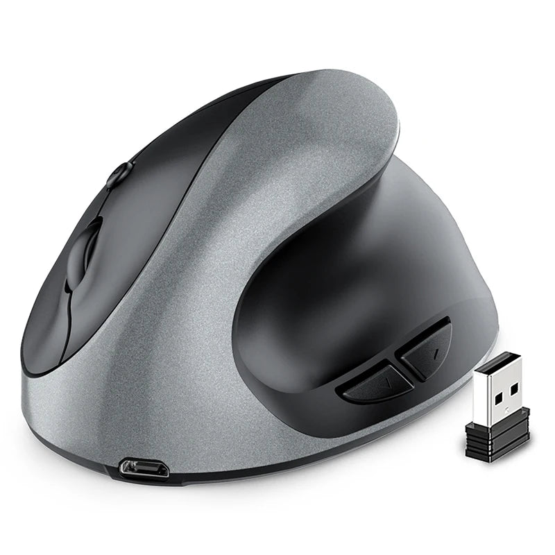 BTS-908 Hot Selling Rechargeable Vertical Mice Ergonomic Wireless Mouse 2.4G USB Receiver 1600 Adjustable DPI 6 Buttons Mouse