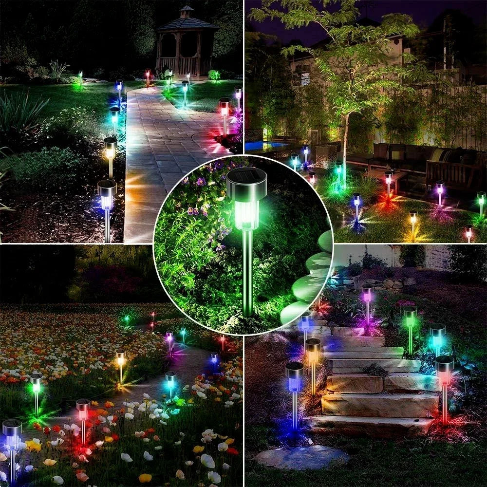 30pcs Outdoor Solar Lights Garden Lights Powered Lamp Lantern Waterproof Landscape Lighting Pathway Yard Lawn Garden Decoration Leedoar