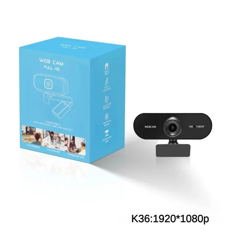 Webcam HD 2.0 rotativa de 180 graus 2K USB câmera ao vivo com microfone de redução de ruído câmera de videoconferência para reunião de escritório 