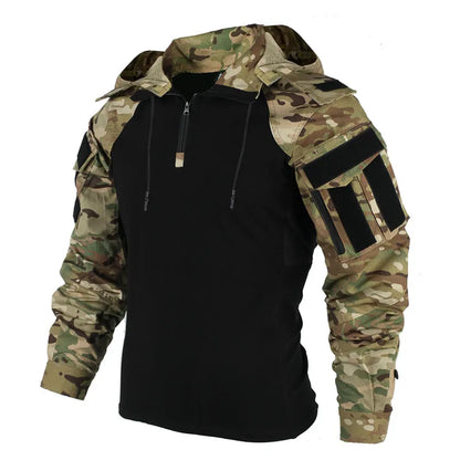 Camiseta de combate militar de camuflaje multicámara CP del ejército de EE. UU. para hombre, camiseta táctica, ropa de caza para acampar, paintball y airsoft 