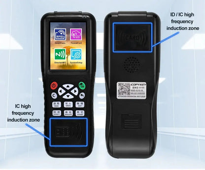 Novo leitor de cartão ICOPYKEY-X100 Leitor/gravador RFID/programador de cartão-chave/decodificador/copiador/copiador NFC/decodificador de aplicativo móvel de software livre 