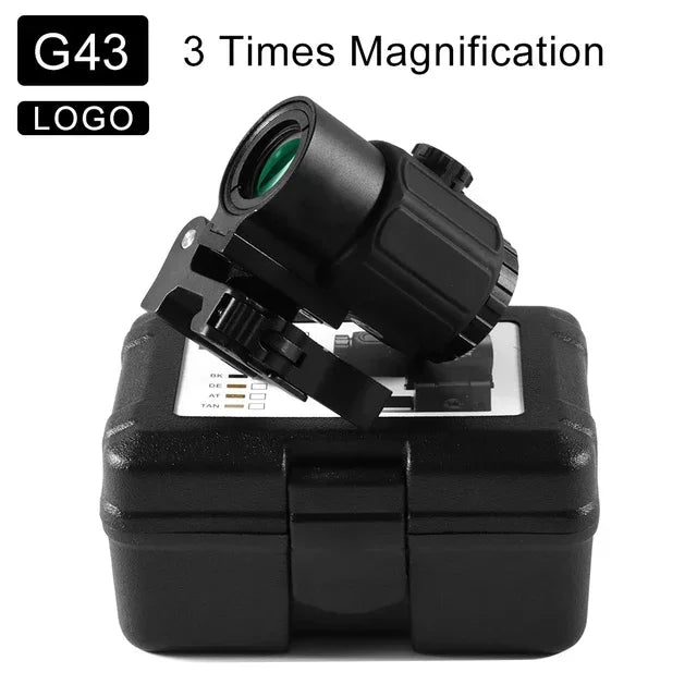 Tactical Eotech G33 G43 G45 Sight Fixed 3X 5X Magnifier Scope With Switch to Side Quick Detachable QD Mount For Airsoft Hunting Leedoar