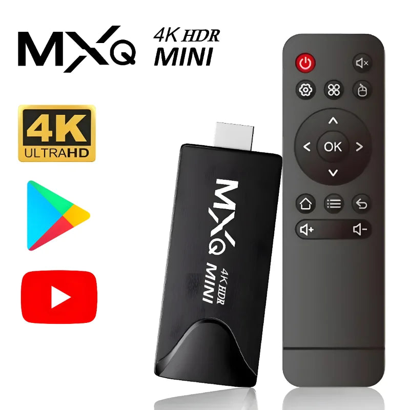 MXQ Mini Smart TV Stick Android10 WiFi 1 GB RAM 8 GB ROM Youtube Google Media Player 4K Set Top Box Smart Tv Box Versão global 