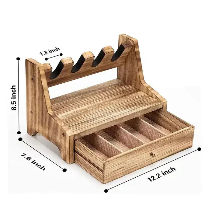 6/4 Slot Gun Rack Pistol Rack Wooden Pistol Rack For Safe Storage of Firearms Pistol Case Pistol Accessories Leedoar