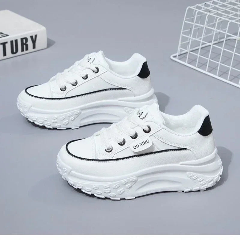 The New Retro Women Shoes Spring Platform Shoes Casual Sneakers Versatile Fashion Designer Shoes High Quality  Women Sneakers Leedoar