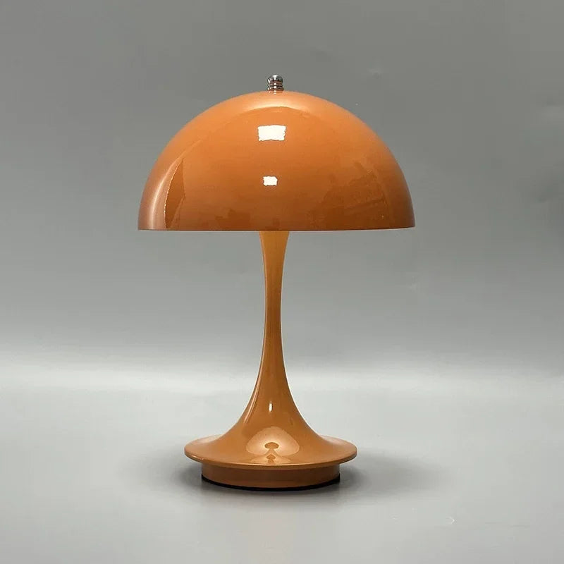 Wireless rechargeable lamp Portable Metal LED Dimming Metal lampshade H 23 cm USB charging   desk lamp Room decorative lights Leedoar
