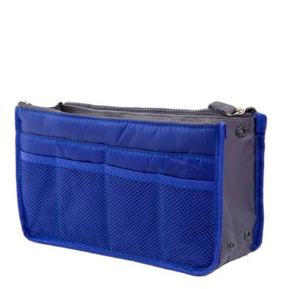 Bolsa de armazenamento de cosméticos de grande capacidade Nylon Inserir organizador de viagem Bolsa de mão Bolsa de cosméticos Bolsa de maquiagem feminina Bolsa de beleza