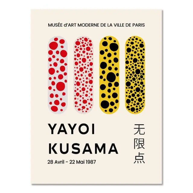 Yayoi Kusama Pumpkin Canvas Art Posters Abstract Nordic Prints Wall Art Canvas Painting Wall Pictures Surrealism Wall Decor Leedoar