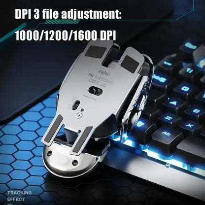 2024 Novo PX2 2.4G Recarregável Mudo 1600DPI Mouse de Computador 6 Botões À Prova D'Água Silencioso Clique Metal Mouse Sem Fio para Jogos 