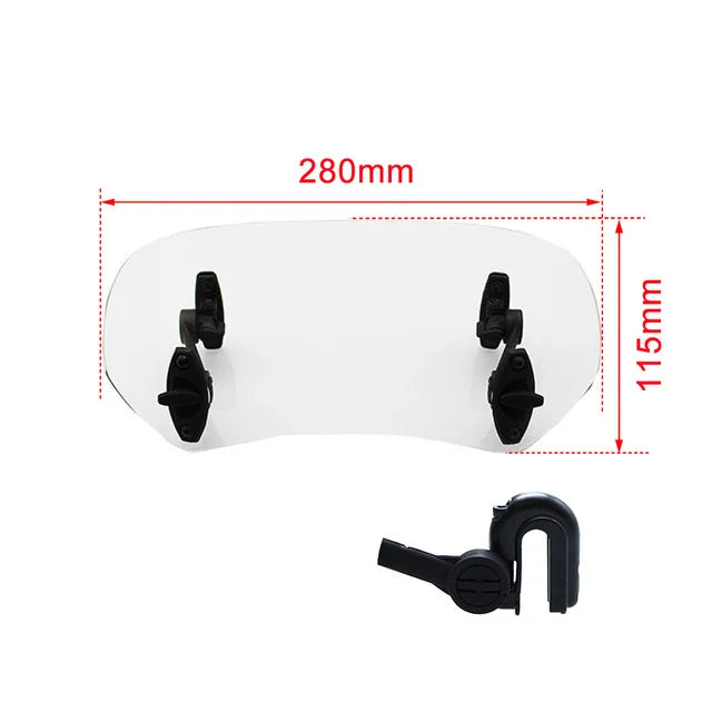 Hot Sale Universal Modification of PC Windshield for Motorcycle Windshields with Adjustable Height for SmallFront Easy Install Leedoar