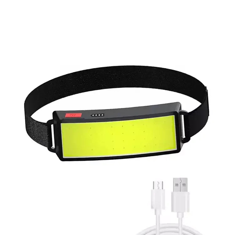 COB Headlamp Rechargeable Wide Beam LED Head Lamp 2 In 1 Long Distance Usb Rechargeable Waist Miner Led  Flashlight Leedoar