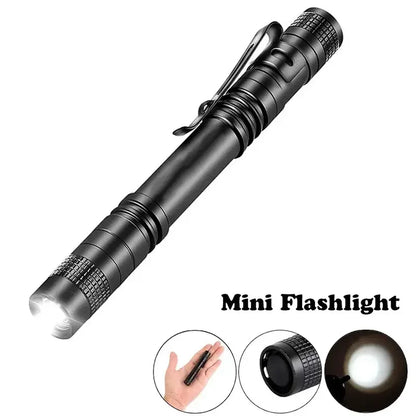 Mini Handy Pocket Lamp Portable Pen Light LED Flashlight With Clip Work Light lanterna Powerful Torches Lamp Medical Nursing Leedoar