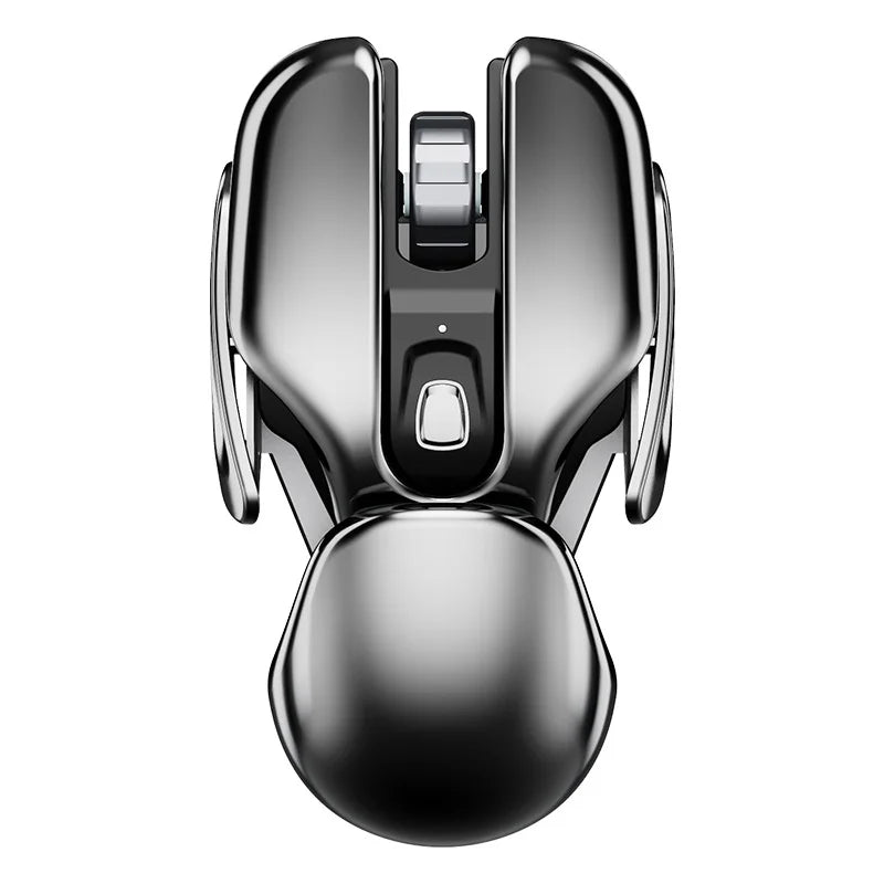 PX2 Metal 2.4G Rechargeable Wireless Mute 1600DPI Mouse 6 Buttons for PC Laptop Computer Gaming Office Home Waterproof Mouse Leedoar