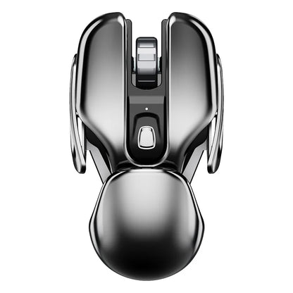 PX2 Metal 2.4G Rechargeable Wireless Mute 1600DPI Mouse 6 Buttons for PC Laptop Computer Gaming Office Home Waterproof Mouse Leedoar