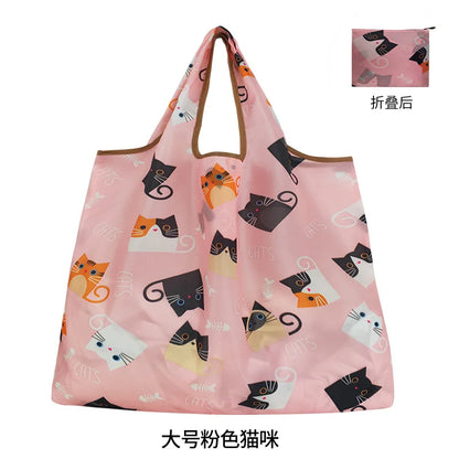 Big Reusable Grocery Bags Large-Capacity Shopping Bags Women's Bags High-Quality Waterproof Handbags Washable Tote Solid Colors Leedoar