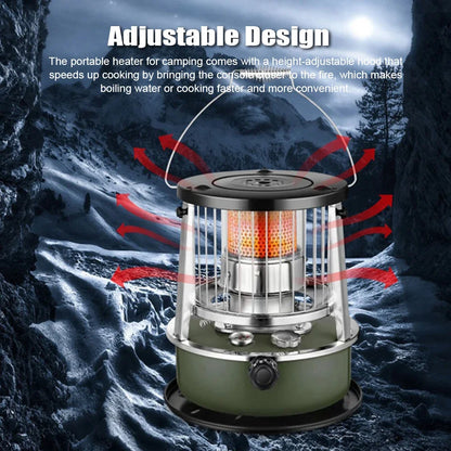 Kerosene Heaters for Indoor Use Portable Handheld Kerosene Stoves for Camping, Cooking Non-Electric Outdoors Heaters Leedoar