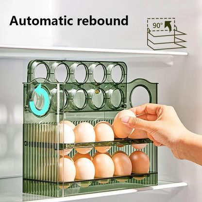 Egg Storage Box Refrigerator Organizer Food Containers Egg Fresh-keeping Case Holder Tray Dispenser Kitchen Storage Boxes Leedoar