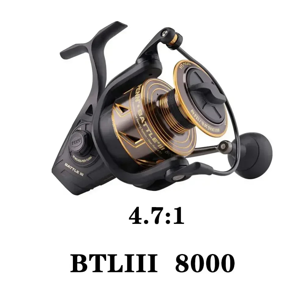 2000-8000 Reel Sea Salt Water Boat Fishing Wheel with Full Metal Body Rotating Reel 100% Original PENN Battle III Leedoar