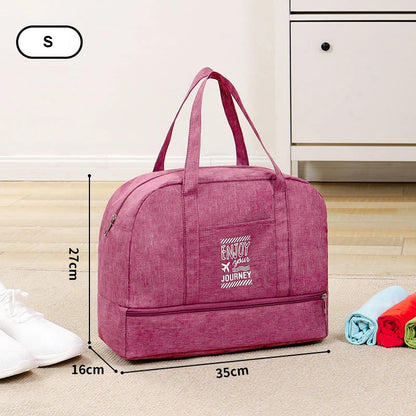 Moda Bolsa de Viagem Dobrável Unissex Oxford Viagem Fim de Semana Bolsas de Pernoite Grande Capacidade Bagagem de Mão Bolsa Duffel Acessórios Suprimentos