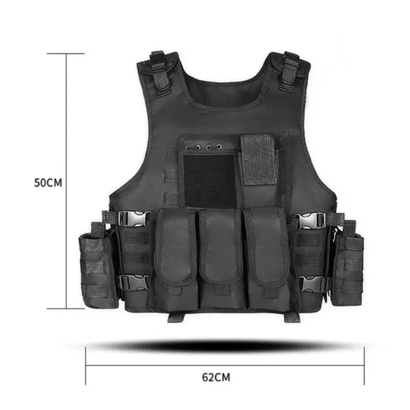 Hunting Paintball Vest Military Army Armored Vest Tactical Vest Plate Carrier Outdoor Airsoft Live CS Game Protective Leedoar