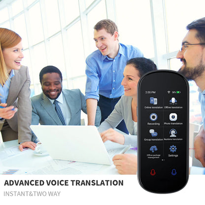 17 Languages Offline Intelligent Translator for Global Travelers with Real-time Voice Recording and Text Translation Functions Leedoar